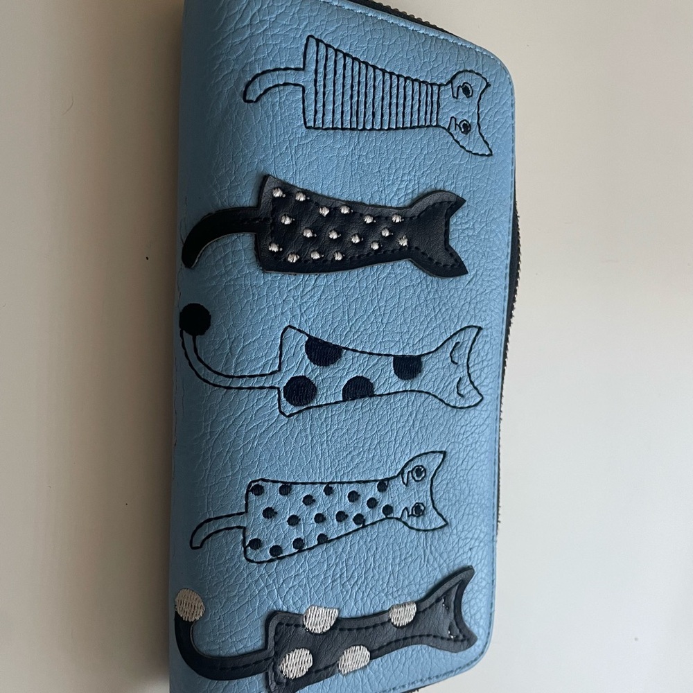 Blue Cat Pattern Wallet